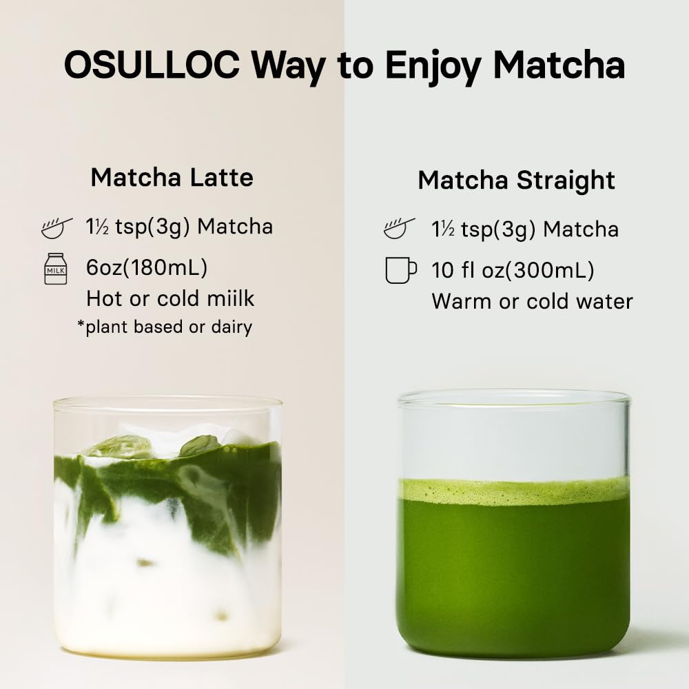 OSULLOC Jeju Matcha Milk Tea Powder Stick Packets, 10 Count