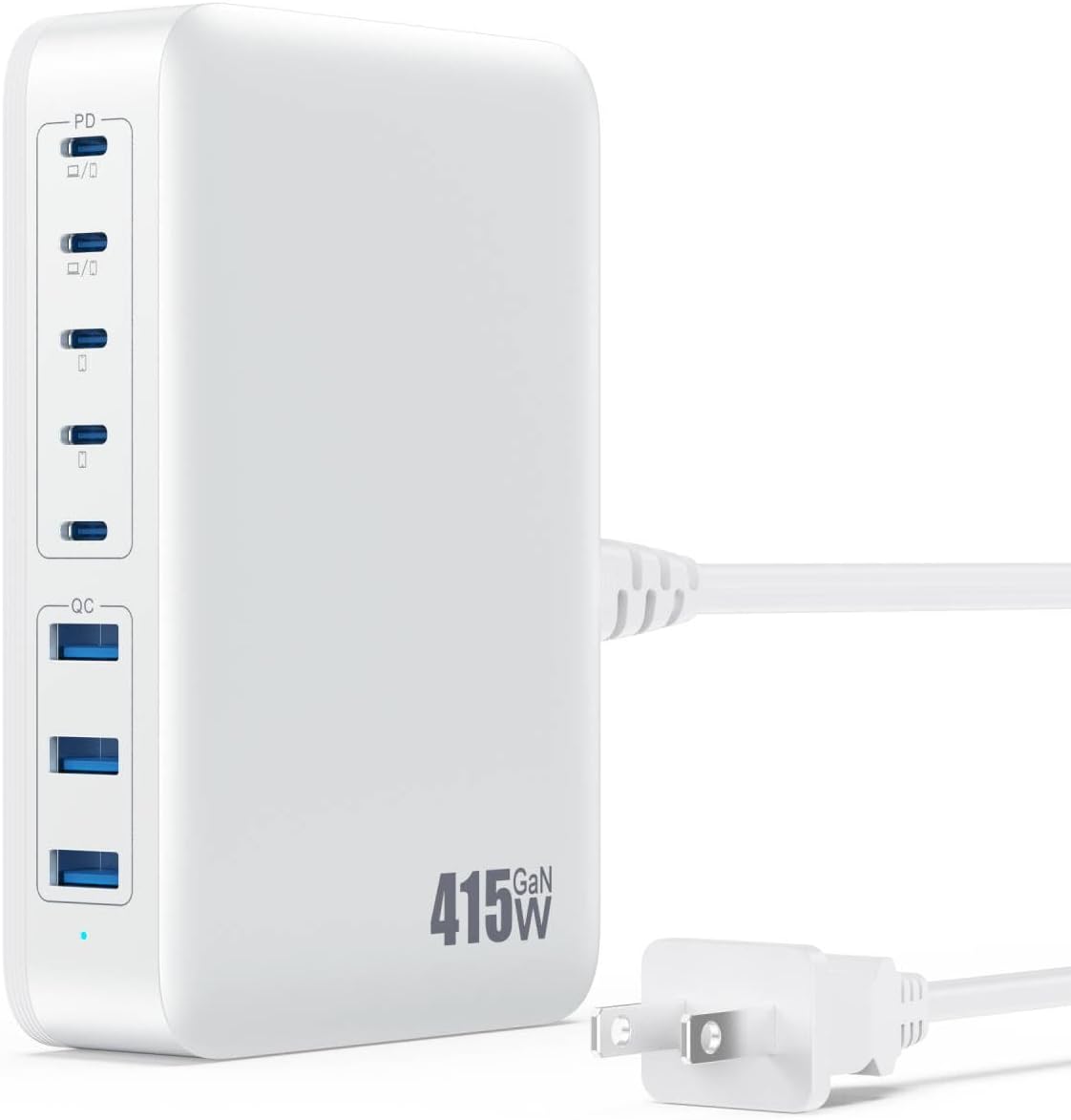 USB C Charger 200W USB C Charger Block,Upgraded GaN III 8-Port Fast Charging Station Hub,PD 65W Laptop Charging Adapter Compatible with MacBook Pro/Air,DELL,Steam Deck,iPhone 16/15/14,Galaxy S23/22