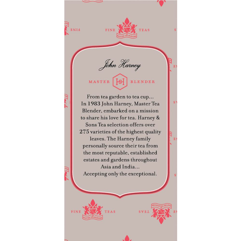 Harney & Sons Premium Tea, Organic Rooibos Herbal Tea, Individually Wrapped Tea Bags, 20/box