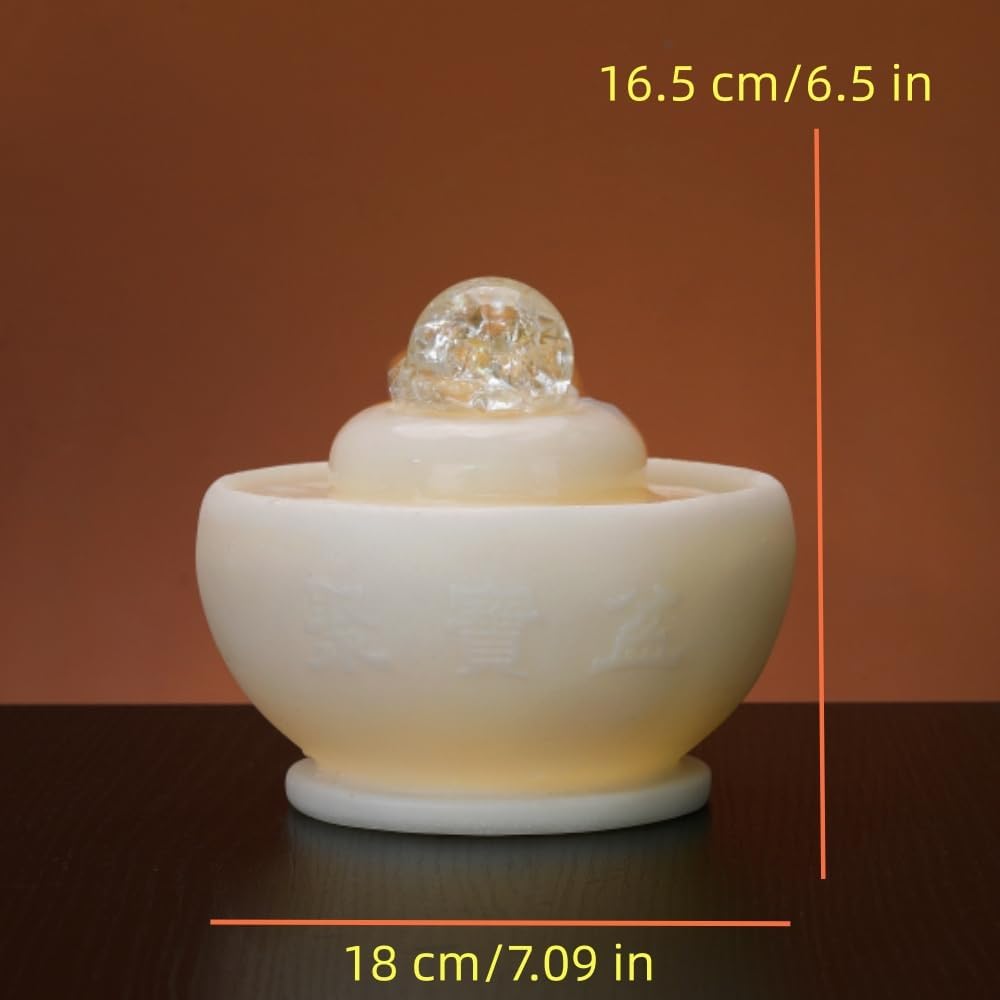 Tabletop Water Fountain - Desktop Waterfall Fountain Indoor Tabletop Humidifiers Home Decoration for Office, Living Room, or Bedroom