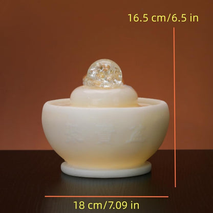 Tabletop Water Fountain - Desktop Waterfall Fountain Indoor Tabletop Humidifiers Home Decoration for Office, Living Room, or Bedroom
