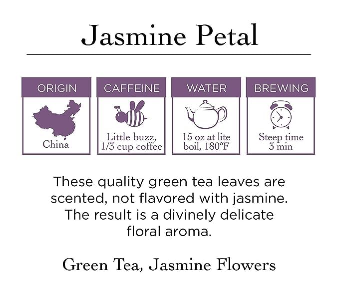 Two Leaves and a Bud Jasmine Green Tea Bags, 15 Count (Pack of 1)