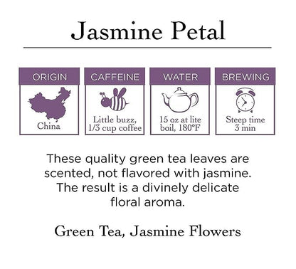 Two Leaves and a Bud Jasmine Green Tea Bags, 15 Count (Pack of 1)