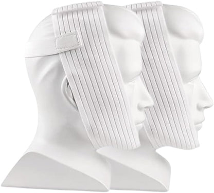 Bistras Super Deluxe White Chin Strap for Cpap Users - Anti Dry Mouth- Anti Snore Chin Strap Great Sleeping Solution for Men and Women to Keep Mouth Closed While Sleeping (1 pk)