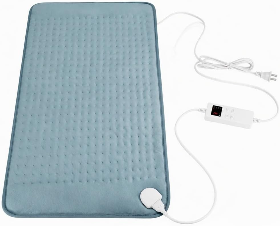 Heating Pad for Period Cramps, Heating Pad for Back/Neck/Shoulder Muscle Pain, 6 Heating & 4 Timer Setting, Auto Shut Off, Dry/Moist Heat & Machine Washable, Birthday Christma s Gifts for Women Mom