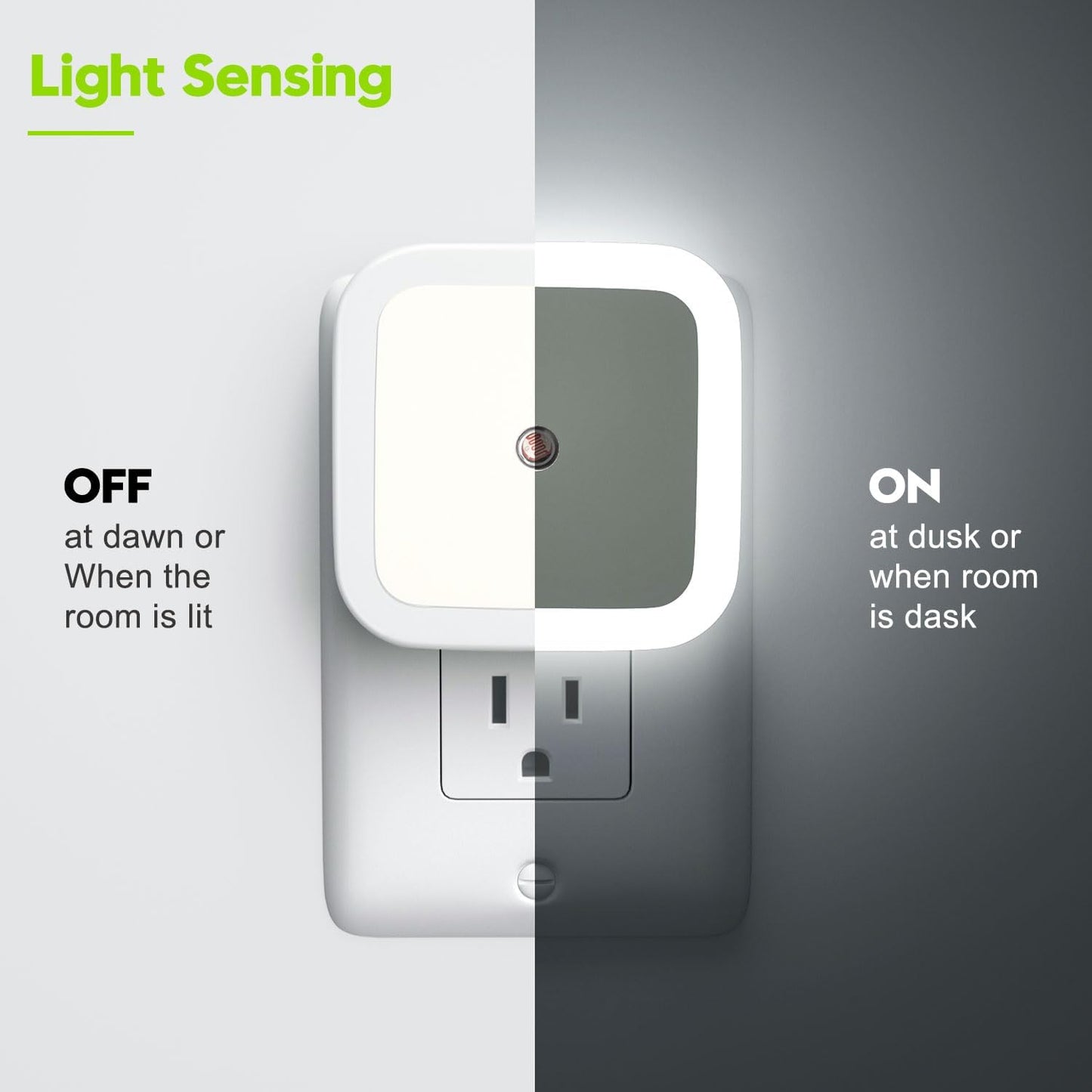 Sujeet Night Light, Night Lights Plug into Wall,Nightlight Plug in Night Light, Dusk to Dawn Night Lamp Led Night Lights for Adults Bedroom, Bathroom, Hallway (Amber)