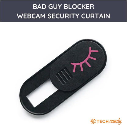Tech Candy Bad Guy Blocker Webcam Cover Privacy Protector, White - Secure, Thin, Durable, for Computers, Laptops, Tablets, & Smartphones, Easy Application