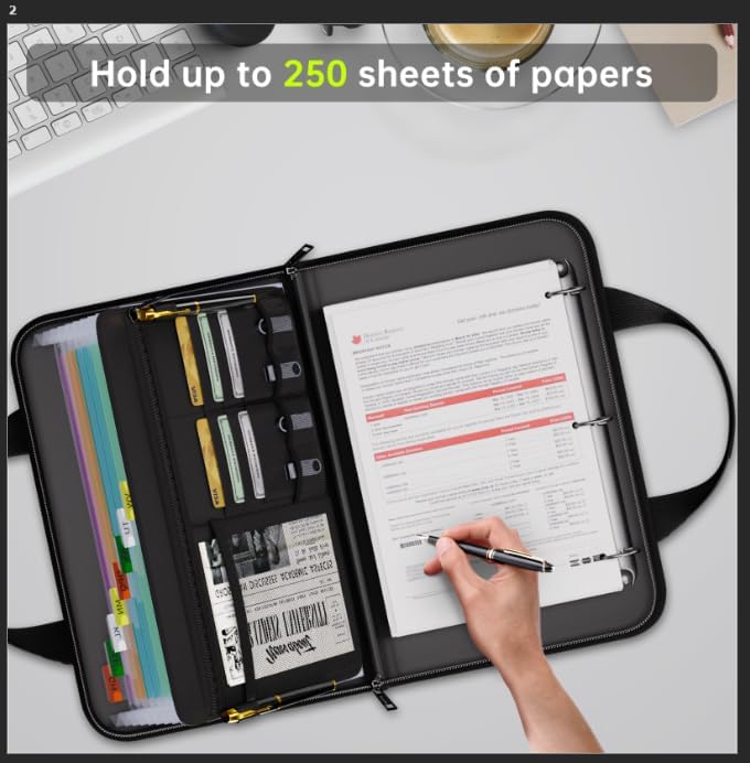 Tamfile Fireproof Accordion File Folder with Handle, Document Organizer