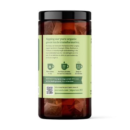 Paromi Chamomile Lavender Rooibos Organic Tea, Signature Jar, 15 Count