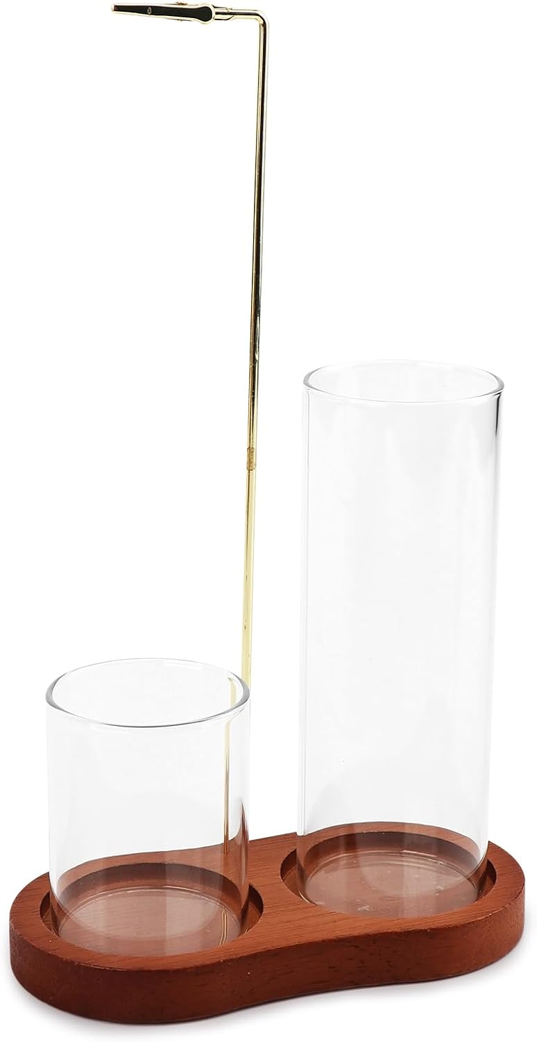 2 in 1 Glass Incense Holder, Incense Sticks Burner Holder with Storage