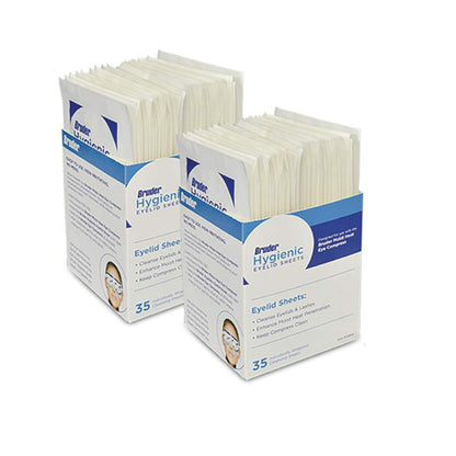 Bruder Hygienic Eyelid Micro Fine Sheets 35 Count | Individually Wrapped, Untreated