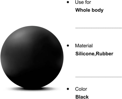 WOVTE Massage Lacrosse Ball for Sore Muscles, Shoulders, Neck, Back, Foot, Body, Deep Tissue, Trigger Point, Muscle Knots, Yoga and Myofascial Release (Blue)