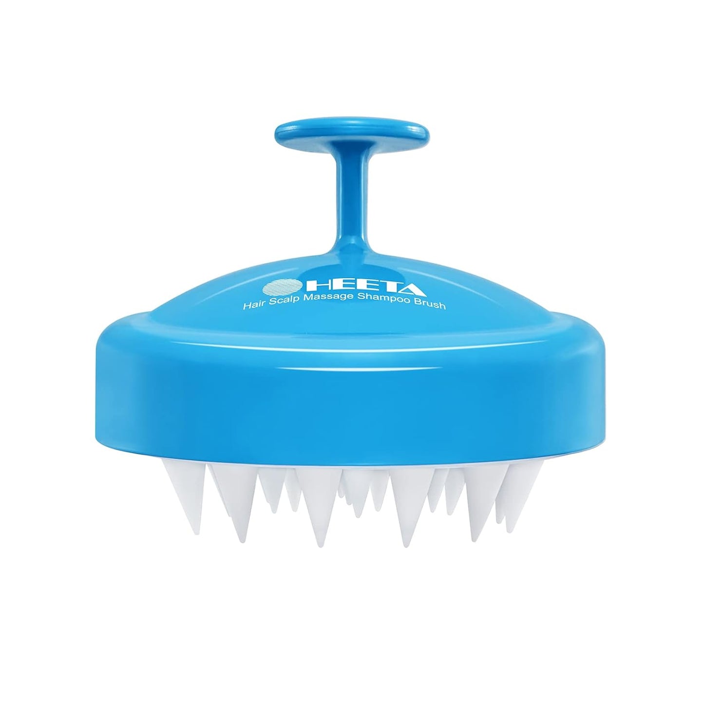 HEETA Scalp Massager Hair Growth, Soft Silicone Scalp Scrubber Shampoo Brush for Exfoliation, Dandruff Removal Head Massage Stress Relax, Wet & Dry Use for Thick Thin Curly Hair Care, Black