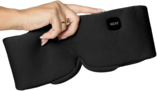 Heated Eye Mask – Cordless Electric Warm Eye Compress for Dry Eyes, Stye & Eye Strain Relief – 4 Heat Settings, Rechargeable, Light-Blocking, Blackout, Washable Cover (Sunset Rose)