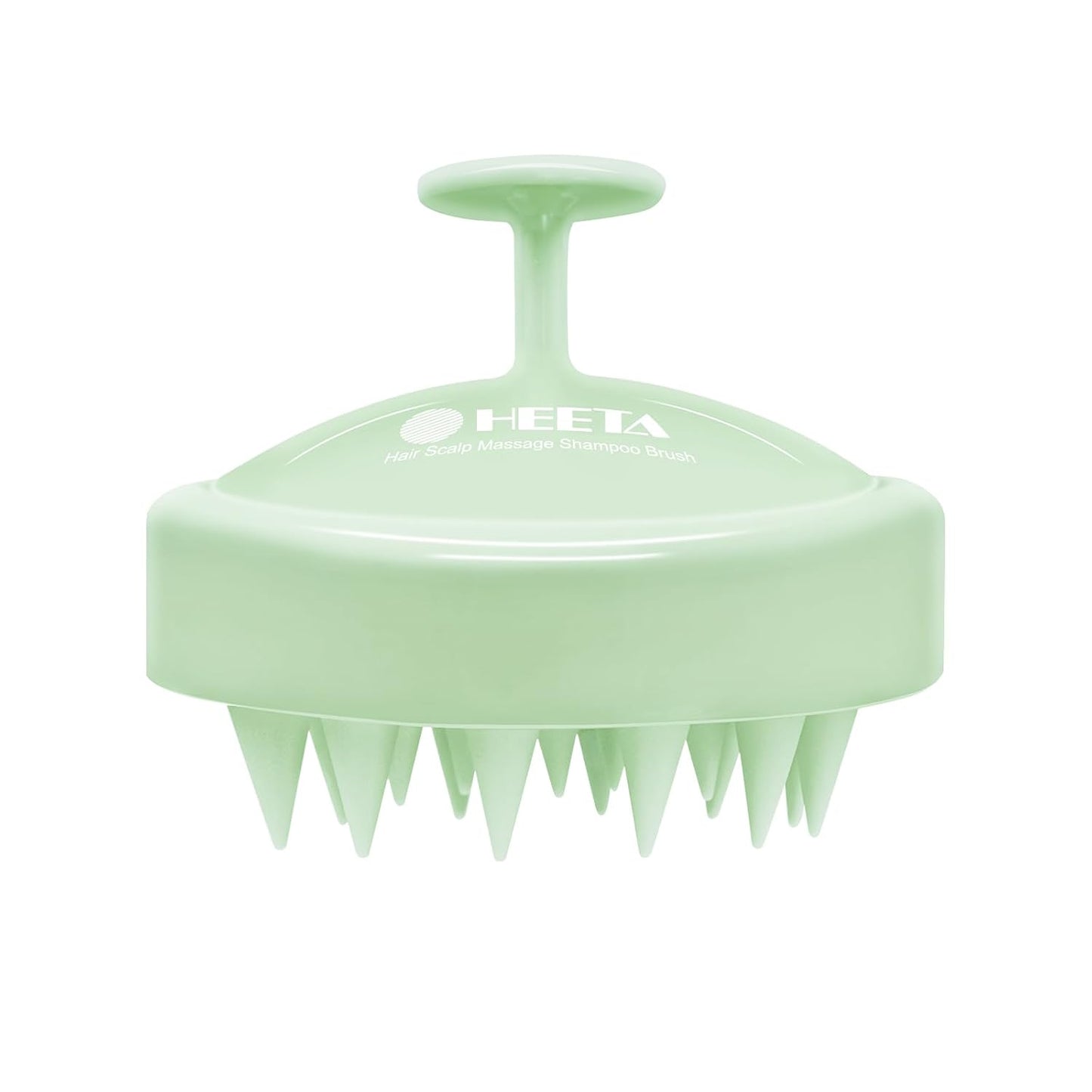 HEETA Scalp Massager Hair Growth, Soft Silicone Scalp Scrubber Shampoo Brush for Exfoliation, Dandruff Removal Head Massage Stress Relax, Wet & Dry Use for Thick Thin Curly Hair Care, Black