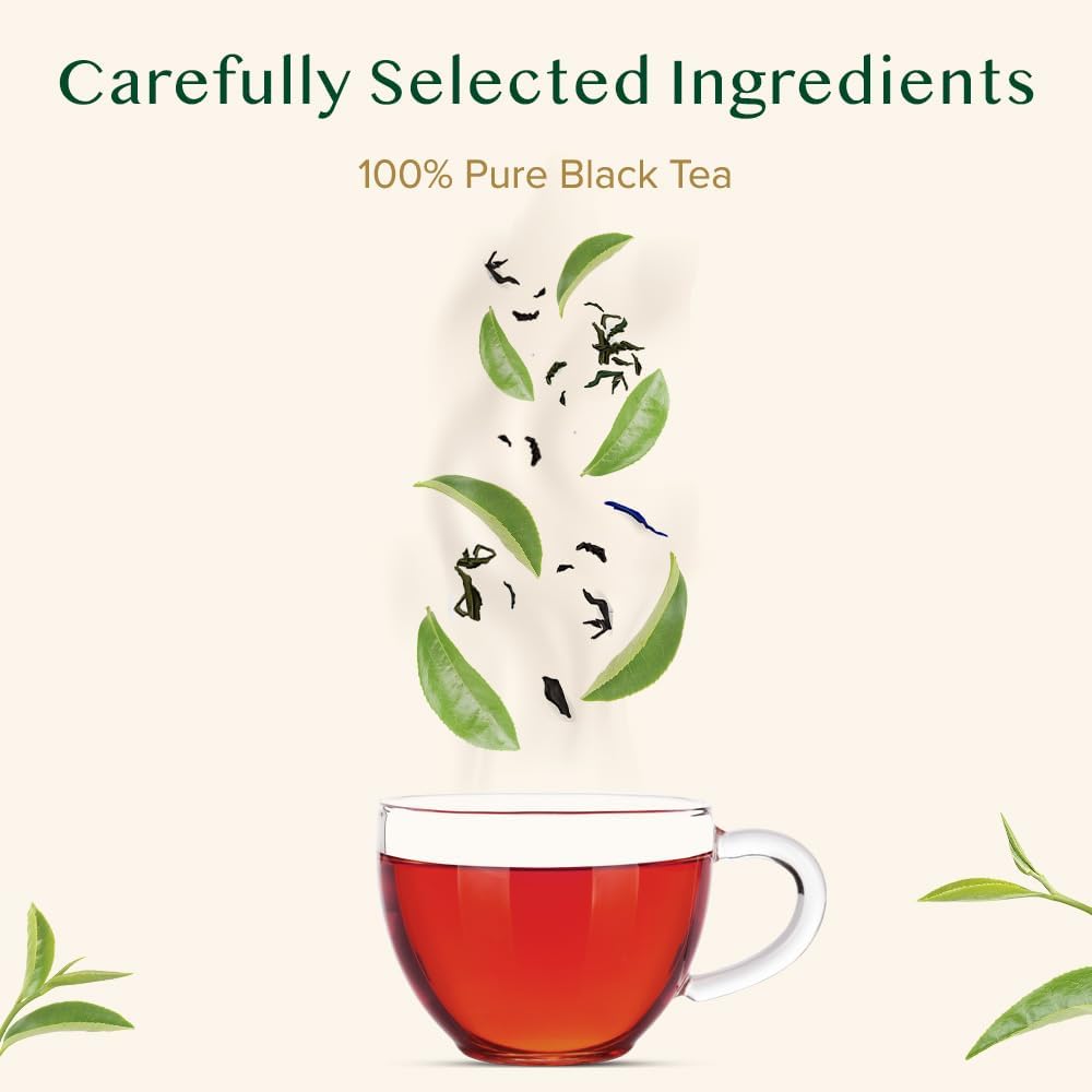 VAHDAM Organic Turmeric Ginger Herbal Tea Bags (100 Pyramid Tea Bags) Caffeine Free, Non GMO | 100% Pure Herbal Blend - Savory & Spicy, Plant-Based Teabags | Resealable Ziplock Pouch
