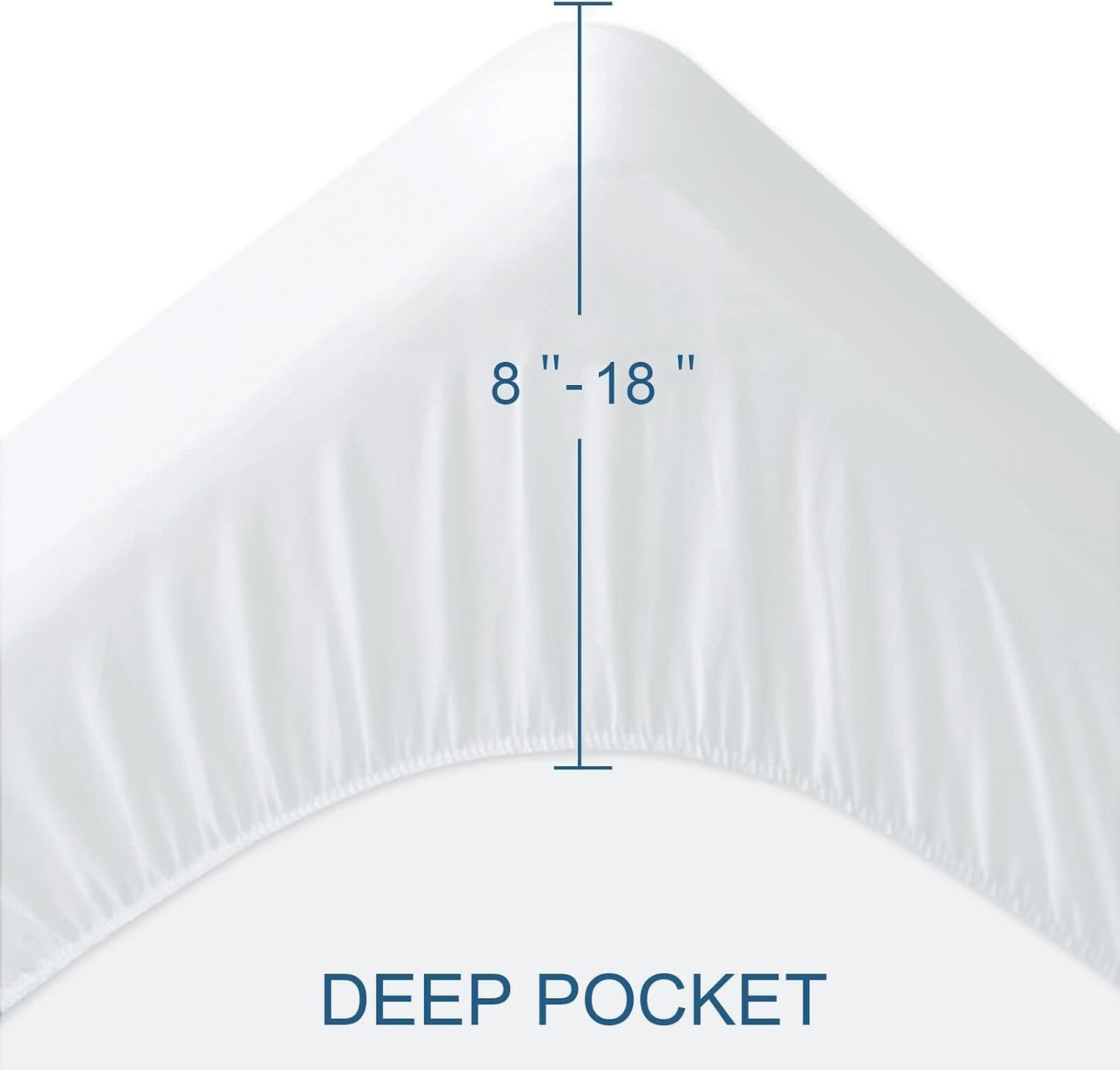 Queen Mattress Protector Waterproof Cover Absorbent Fitted Sheet up - 18'' Deep Pocket Mattress Cover Queen Size Bed Sheets, Terry Machine Wash Protection Mattress Protector