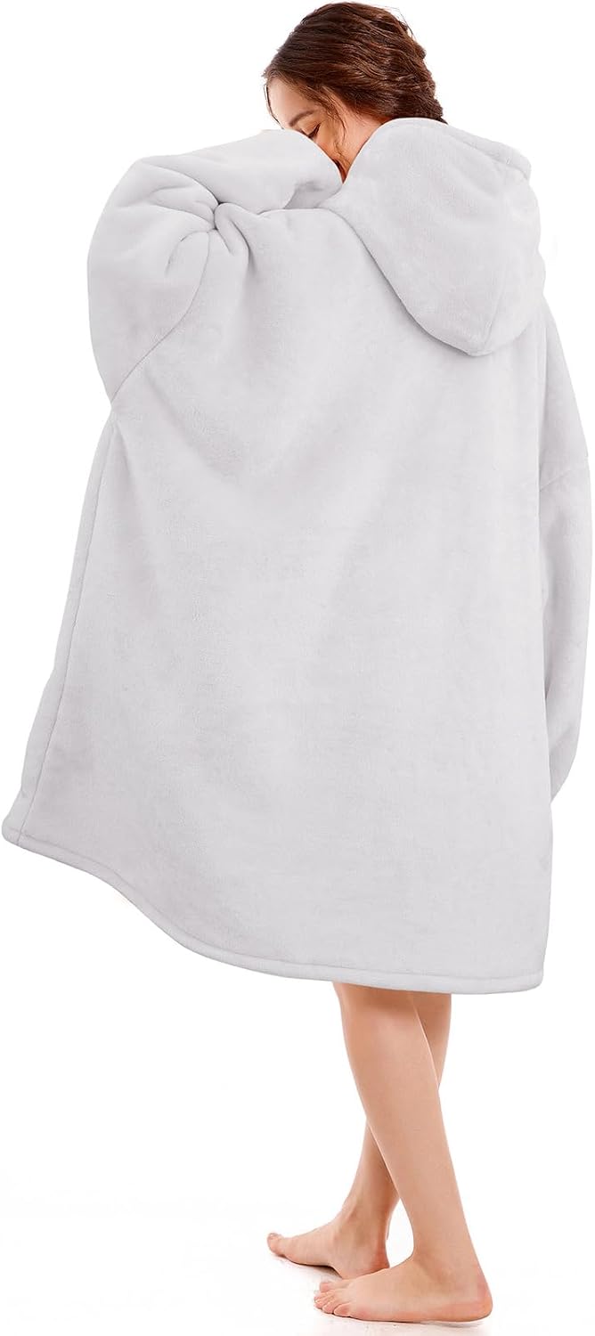 Narecte Cozy Oversized Blanket Hoodie Wearable Blanket Adults Soft Hooded Blanket Hoodie Birthday Gifts for Women Christmas - Colors B