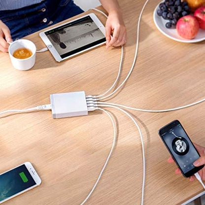 Anker Desktop Charger, 60W 6 Port USB Multiple Charging Hub