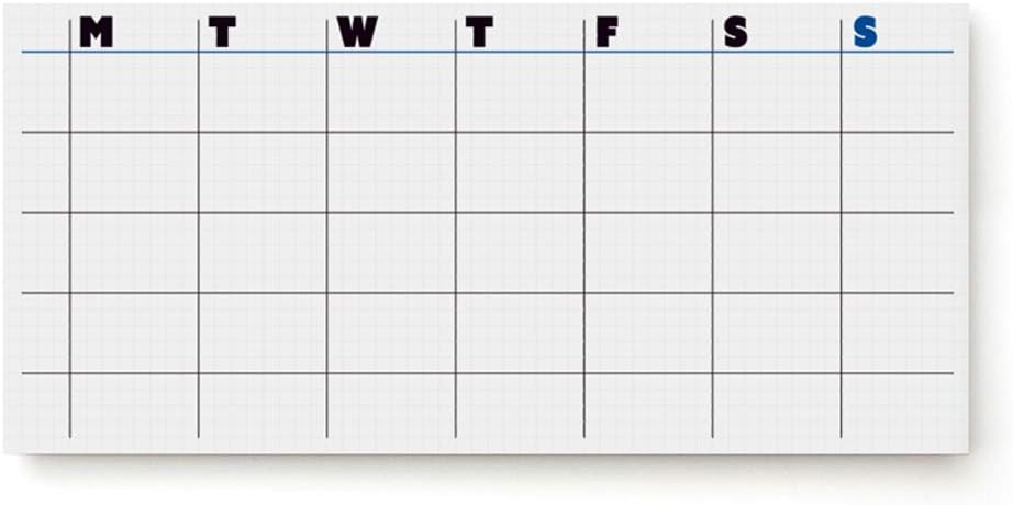 JSTORY Sticky Planner Adhesive Paper Note Columnar Scheduler Organizer to-do One Size Weekly White