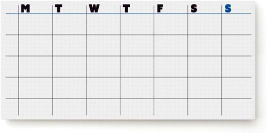 JSTORY Sticky Planner Adhesive Paper Note Columnar Scheduler Organizer to-do One Size Weekly White