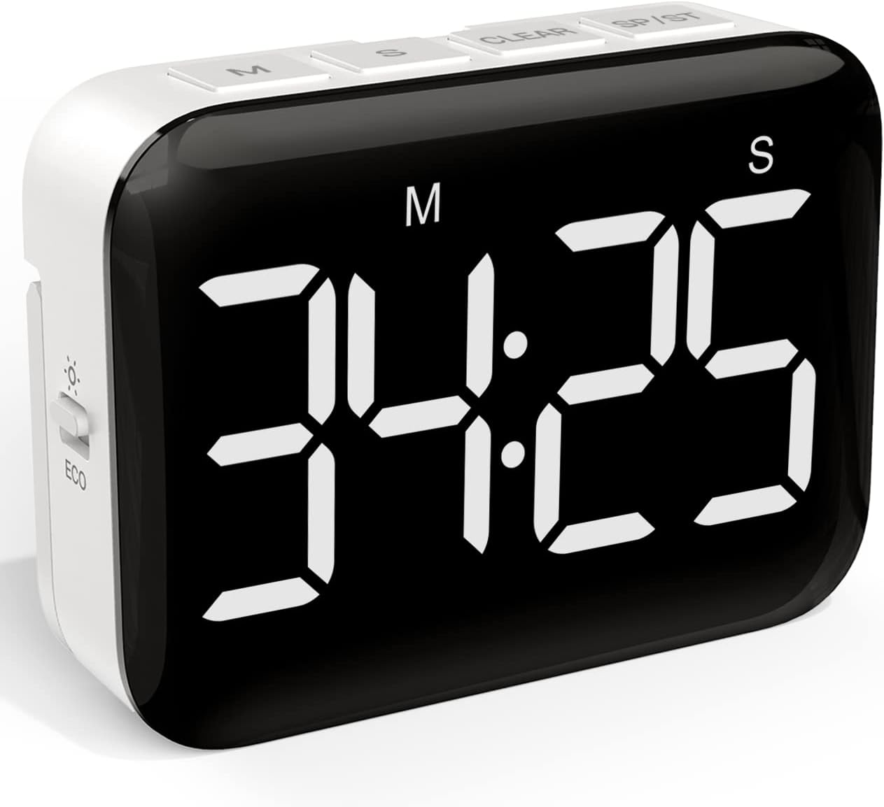 VOCOO Magnetic Kitchen Timer for Cooking with Count Up Countdown, Digital Timer Battery Powered with Large Display, 2 Brightness and Volume Levels for Classroom, Teacher, Kids