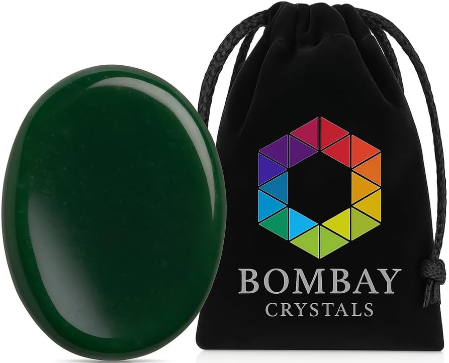 Natural Polished Thumb Palm Crystal for Meditation, Labradorite Worry Stone for Stress Relief, Anxiety Support & Pocket Reiki Healing