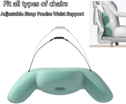 Lumbar Support Pillow for Office Chair, Back Pillow Lumbar Support for Car, Chair, Sofa - Improve Lower Back Pain Relief & Sitting Posture, Memory Foam Back Cushion for Long Sitting (Pink)