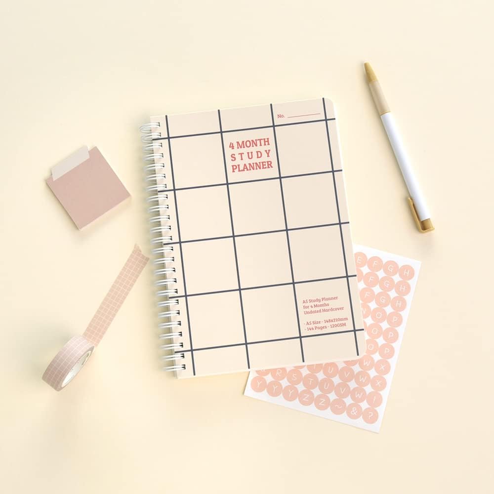 Monolike Basic B5 Monthly + Weekly Planner pad, A SET - Academic Planner, Weekly & Monthly Planner, To-do list, Note pad, Scheduler