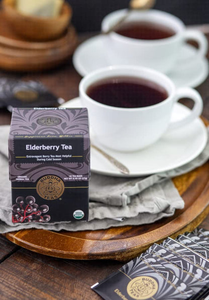 Buddha Teas Organic Elderberry Tea - Herbal Tea, Caffeine Free