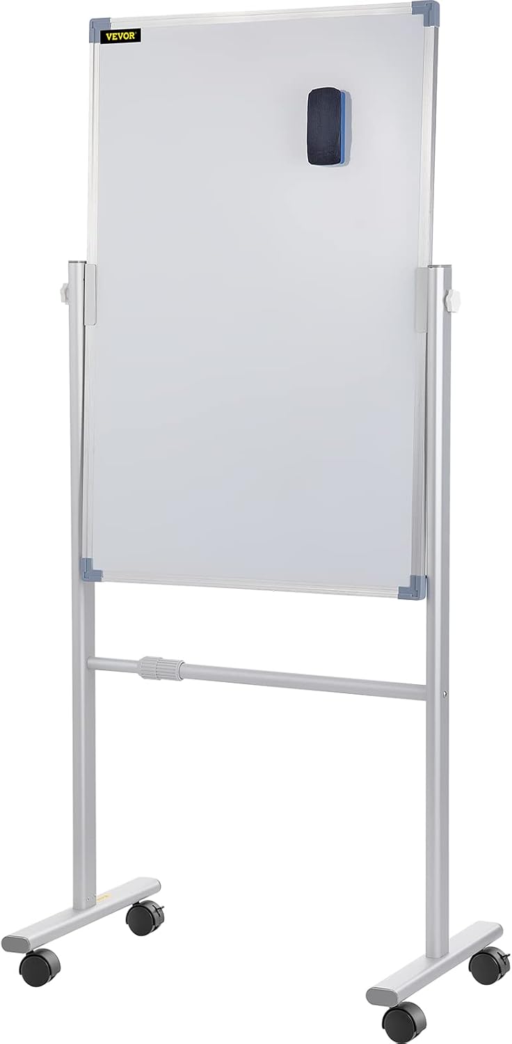 VEVOR Dry Erase Calendar for Wall, 36 x 24 Inches Whiteboard Calendar, Monthly Planner Magnetic Dry Erase Board, 1 Magnetic Erase & 2 Dry Erase Marker & Movable Tray for Restaurant Office Home School