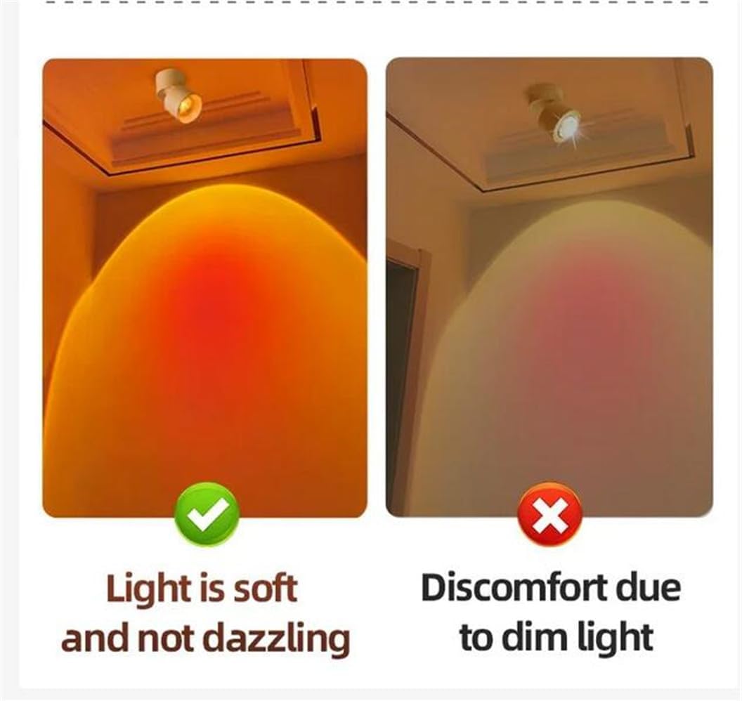 3-Pack Sunset Spotlight Led Down Lamp Interior Surface Mounted/recessed Ceiling Spot Lighting for Decoration Living Bedroom Hallway (Black)