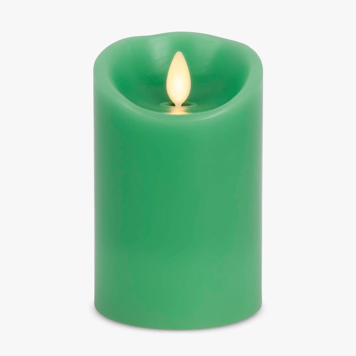 Luminara Flameless LED Battery Operated Ivory Pillar Candle, Flickering Realistic Moving Flame, 3" x 4.5" Luminous Real Wax Indoor Home Decor Pack of 1