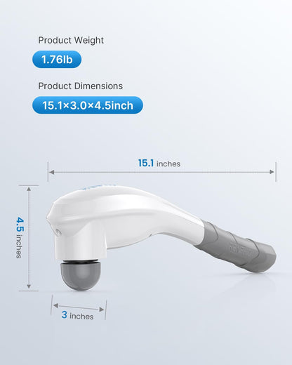 RENPHO Extend Massage Gun, Electric Handheld Massage Gun Deep Tissue, Portable Mini Massage Guns Type-C Charging, Percussion Massager for Neck and Back, Gifts for Women/Men