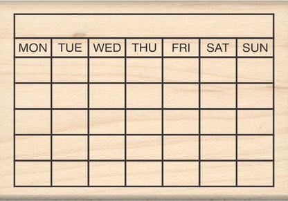 Stamps by Impression Journal, Habit Tracker, Calendar Rubber Stamp 2.25" x 2.75" 6 Row ST 1298