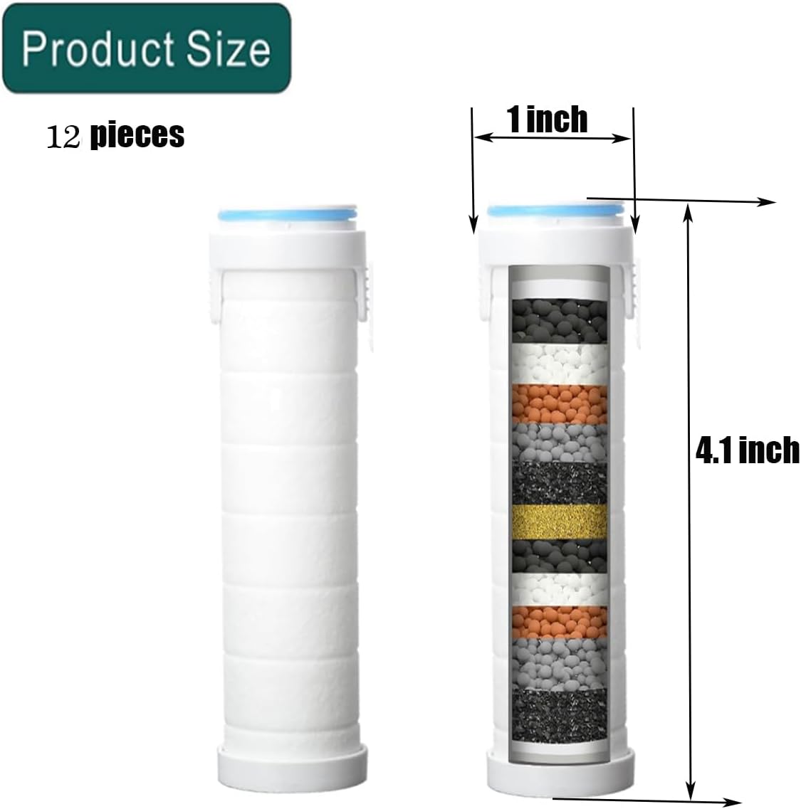 Shower Head with Handheld, Shower Heads High Pressure, High Flow Even with Low Water Pressure-Hand Held Showerhead Set,3 Modes Filtered Showerhead with 59″Replacement Hose/Bracket/Cotton Filters