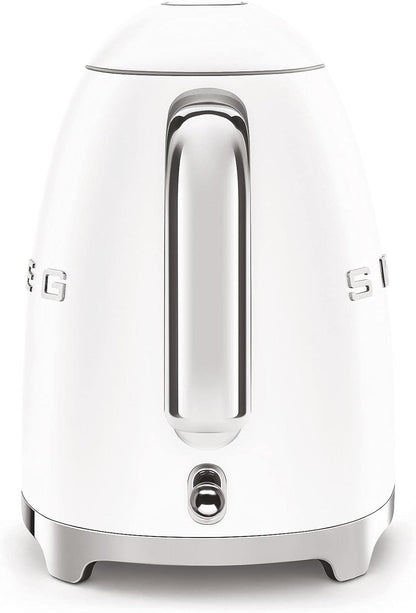 Smeg 7 Cup Water Kettle KLF03 Matte White with Soft-Opening Lid and Auto Shut-Off (Renewed)