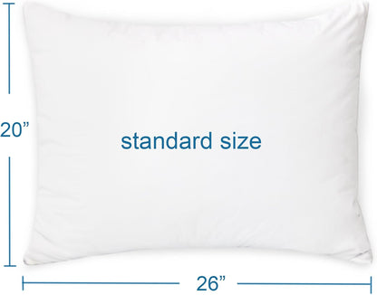 4 Pack Pillow Protectors with Zipper Standard Size Breathable & Noiseless Pillow Protector 100% Waterproof Pillow Cases 20''×26'' White Pillow Covers