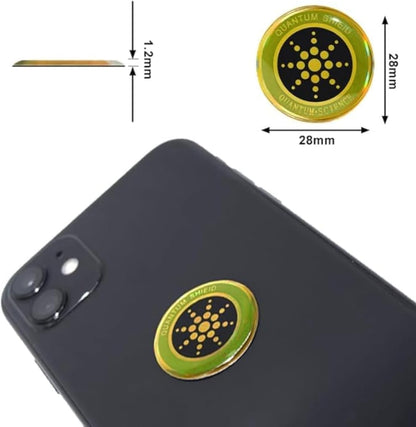Bodywealth Chip Stickers for Cell Phones and Electronic Devices, WiFi, 5G, Tablets, 10 PC, Gold