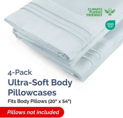 Standard Pillow Cases Set of 10 - Ultra Soft Hotel Quality Pillowcase Covers - Comfy, Cozy & Wrinkle Free - Shrink, Stain and Fade Resistant - Machine Washable Pillow Protectors - 10 Pcs Set - White - Colors B