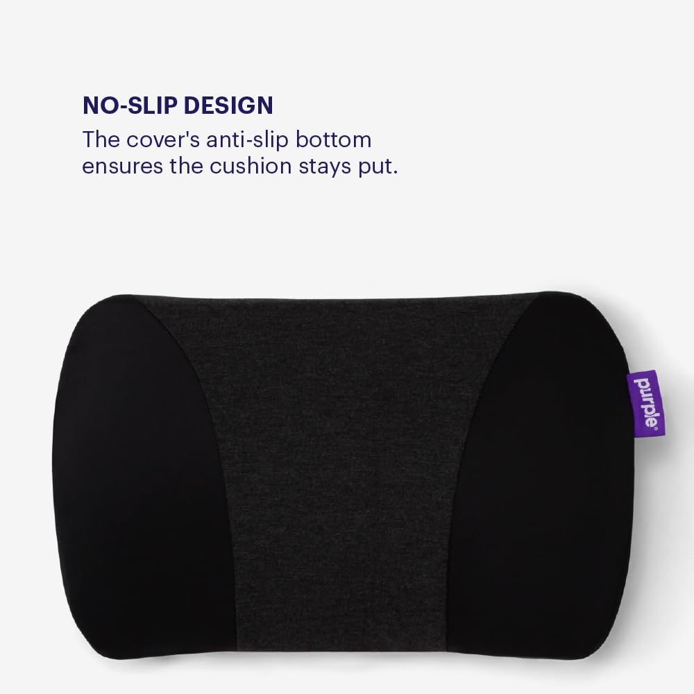 Purple Royal Seat Cushion, Portable 2 Inch Gel Seat Cushion, GelFlex Grid | Handles for Car, Office Chair, Stadium - Pressure-Reducing for Hard Seats, Temperature-Neutral, No-Slip - Made in USA