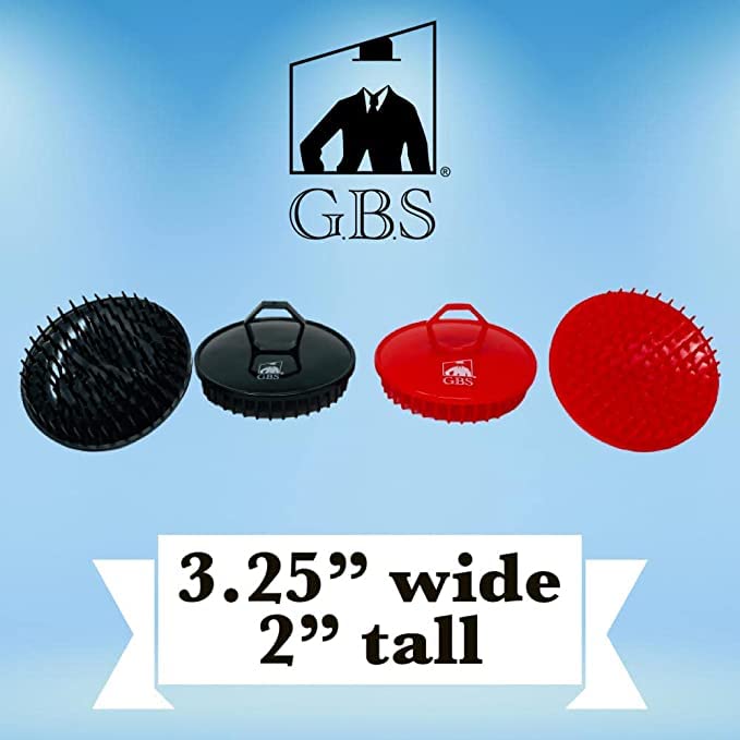 G.B.S Gents Dandruff Cleaning Scalp Brush 2 Pack – Silicone Shampoo Scrubber for Hair & Scalp Massage, Exfoliating Wet Dry Hair Care, Red
