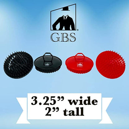 G.B.S Gents Dandruff Cleaning Scalp Brush 2 Pack – Silicone Shampoo Scrubber for Hair & Scalp Massage, Exfoliating Wet Dry Hair Care, Red