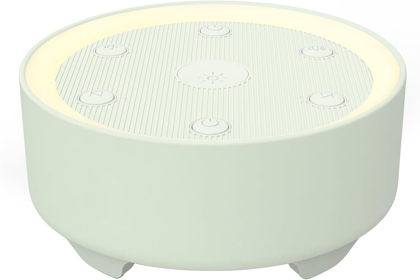 Kipcush White Noise Machine for Sleeping – High-Fidelity Non-Looping Sounds, Dimmable Night Light, USB Powered, Sleep Sound Machine for Baby, Kids & Adults (A - Model White+, Standard)