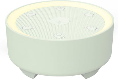 Kipcush White Noise Machine for Sleeping – High-Fidelity Non-Looping Sounds, Dimmable Night Light, USB Powered, Sleep Sound Machine for Baby, Kids & Adults (A - Model White+, Standard)