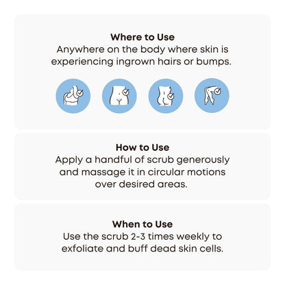 Bushbalm Dark Spot Exfoliating Scrub - Natural Body Scrub Exfoliant to Hydrated, Soften and Enhance Glow in Skin - Bermuda, 236 ml