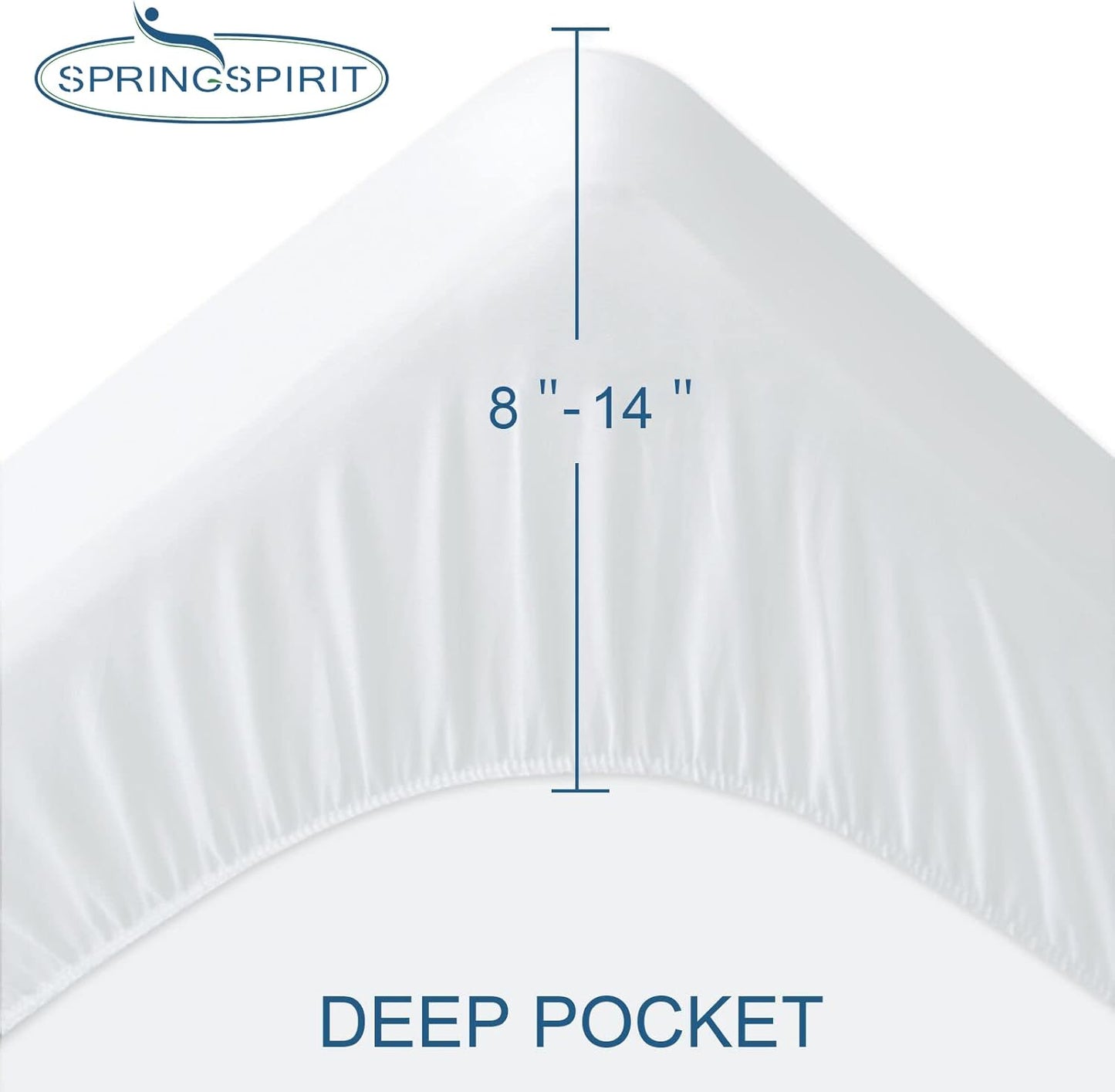 Queen Mattress Protector Waterproof Cover Absorbent Fitted Sheet up - 18'' Deep Pocket Mattress Cover Queen Size Bed Sheets, Terry Machine Wash Protection Mattress Protector
