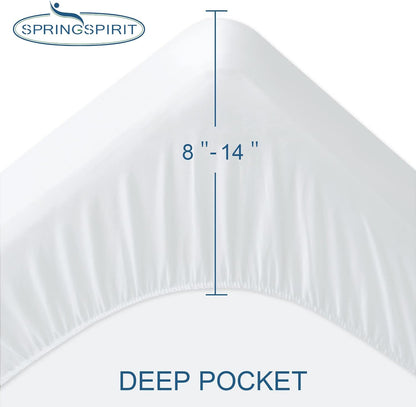 Queen Mattress Protector Waterproof Cover Absorbent Fitted Sheet up - 18'' Deep Pocket Mattress Cover Queen Size Bed Sheets, Terry Machine Wash Protection Mattress Protector