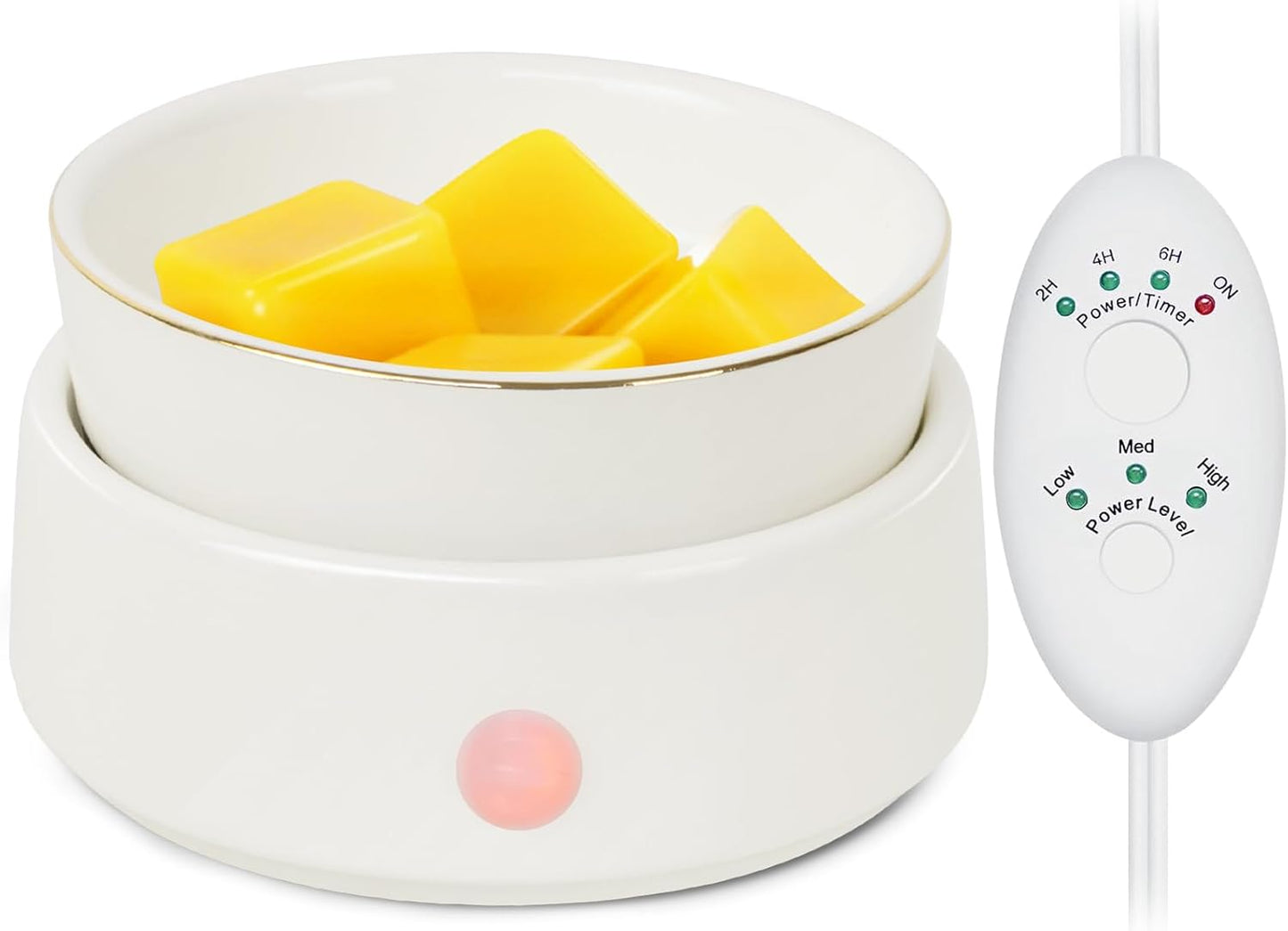 Candle Wax Melt Warmer with Safety Timer Auto Shut-Off Ceramic Electric Wax Burner Melter Timer Adjust Fragrance Intensity for Scented Wax Melts Candle Jars Essential Oils Home Office Gift Decor