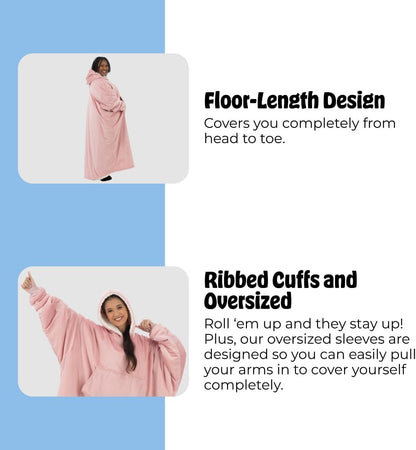 THE COMFY Original | From Shark Tank | Patented | Oversized Sherpa Wearable Blanket Hoodie| Gift for Women & Men | One Size